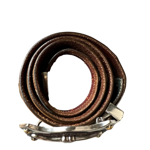 Silver Creek Classics Mens Western Belt Brown Indian Buffalo Nickel Size 36 - Picture 3 of 15